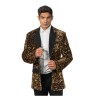 VESTE VELOURS NOIR ET SEQUINS BRONZE TAILLE L