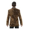 VESTE VELOURS NOIR ET SEQUINS BRONZE TAILLE L