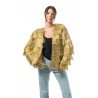 VESTE SCINTILLANTE A FRANGES OR TAILLE M