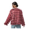 VESTE SCINTILLANTE A FRANGES ROSE TAILLE M