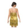 ROBE SCINTILLANTE A FRANGES OR TAILLE S