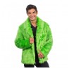DEGUISEMENT MANTEAU FAUSSE FOURRURE VERT TAILLE L