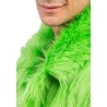 DEGUISEMENT MANTEAU FAUSSE FOURRURE VERT TAILLE L