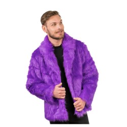 DEGUISEMENT MANTEAU FAUSSE FOURRURE VIOLET TAILLE L