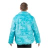 DEGUISEMENT MANTEAU FAUSSE FOURRURE BLEU AQUA TAILLE L