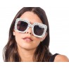 LUNETTES BLANCHES AVEC STRASS  LUNETTES BLANCHES AVEC STRASS