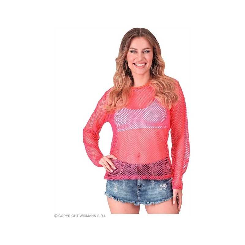 CHEMISE A FILLET ROSE FLUO TAILLE S-M