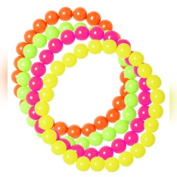 4 BRACELETS FLUO 