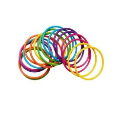 18 BRACELETS CREOLES MULTICOLORE 