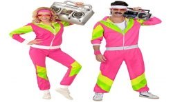 DEGUISEMENT SURVETEMENT DES ANNEES 80 ROSE TAILLE XS