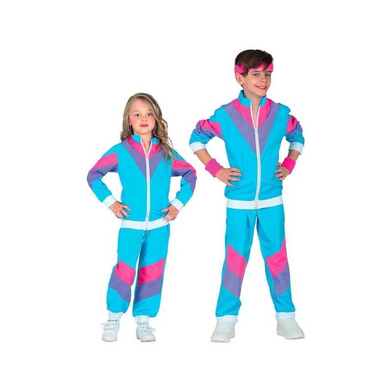 DEGUISEMENT ENFANT 80'S JOGGING FLUO TAILLE 14-16 ANS