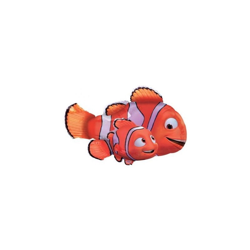 BALLON METALLIQUE POISSON CLOWN ORANGE NEMO 76 CM x 48 CM BALLON METALLIQUE POISSON CLOWN ORANGE NEMO 76 CM x 48 CM