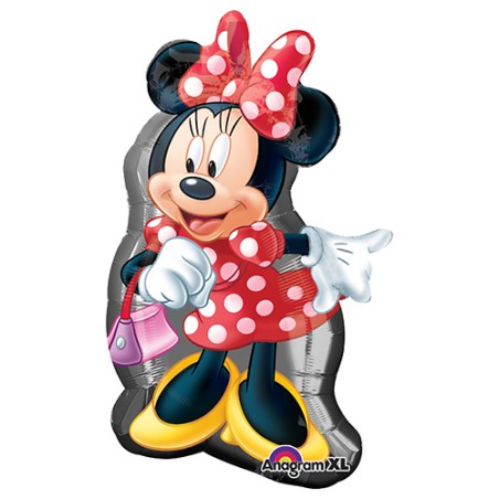 BALLON METALLIQUE MINNIE ROBE ROUGE DISNEY 48 X 81 CM