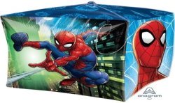 BALLON METALLIQUE CUBEZ SPIDERMAN MARVEL 38 X 38 CM 