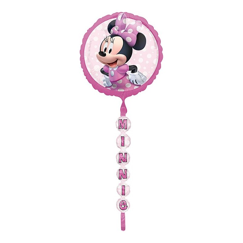 BALLON METALLIQUE MINNIE DISNEY ROND AIRWALKER 60 X 170 CM 