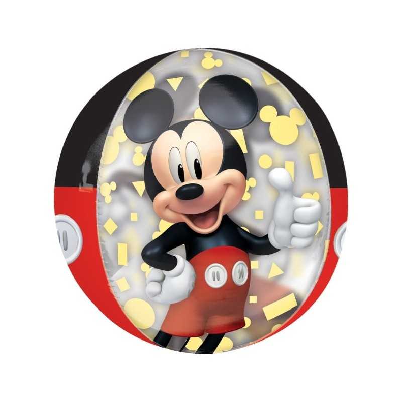 BALLON ORBZ TRANSPARENT MICKEY MOUSE DISNEY 38 X 40 CM
