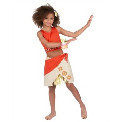 DEGUISEMENT HAWAIENNE ENFANT CORAIL 5-6 ANS