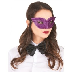 MASQUE LOUP VIOLET AVEC PAILLETTES