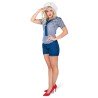 DEGUISEMENT MARIN ENSEMBLE SHORT FEMME BLEU ET BLANC TAILLE S