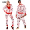 DEGUISEMENT SURVETEMENT OU JOGGING BLANC TACHES DE SANG FLUO HALLOWEEN TAILLE S DEGUISEMENT SURVETEMENT OU JOGGING BLANC TACHES DE SANG FLUO HALLOWEEN TAILLE S