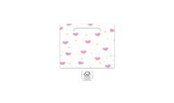 4 SACS CADEAUX LITTLE PRINCESS BLANC AVEC COEURS