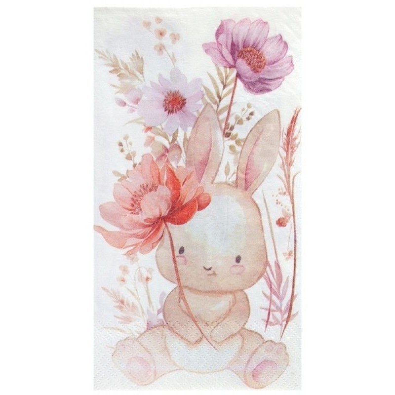 20 SERVIETTES LAPIN 16.5 X 20 CM 