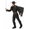 DEGUISEMENT JUSTICIER ZORRO MASQUE AVEC CAPE NOIR TAILLE L