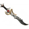 SABRE OU EPEE DE PIRATE LATEX ROUGE OR ET ARGENT 78 CM