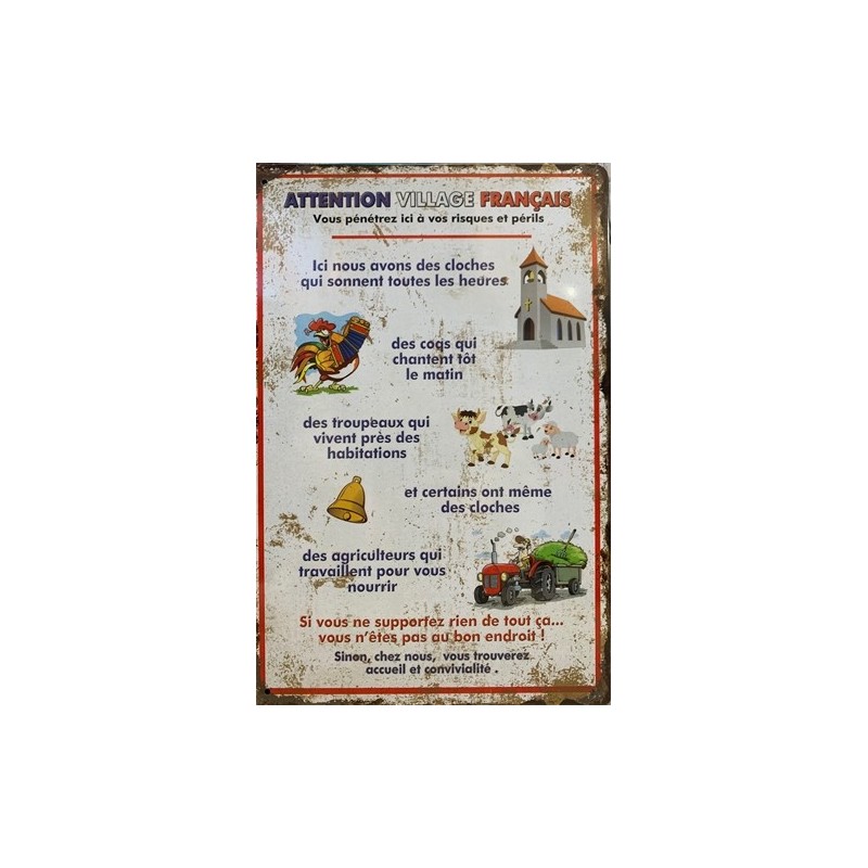 PLAQUE METAL VINTAGE VILLAGE DE FRANCE PLAQUE METAL VINTAGE VILLAGE DE FRANCE