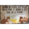 PLAQUE METAL VINTAGE QUAND UN VERRE EST PLEIN PLAQUE METAL VINTAGE QUAND UN VERRE EST PLEIN
