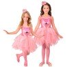 DEGUISEMENT ROBE ENFANT FLAMANT ROSE TAILLE 110 CM 
