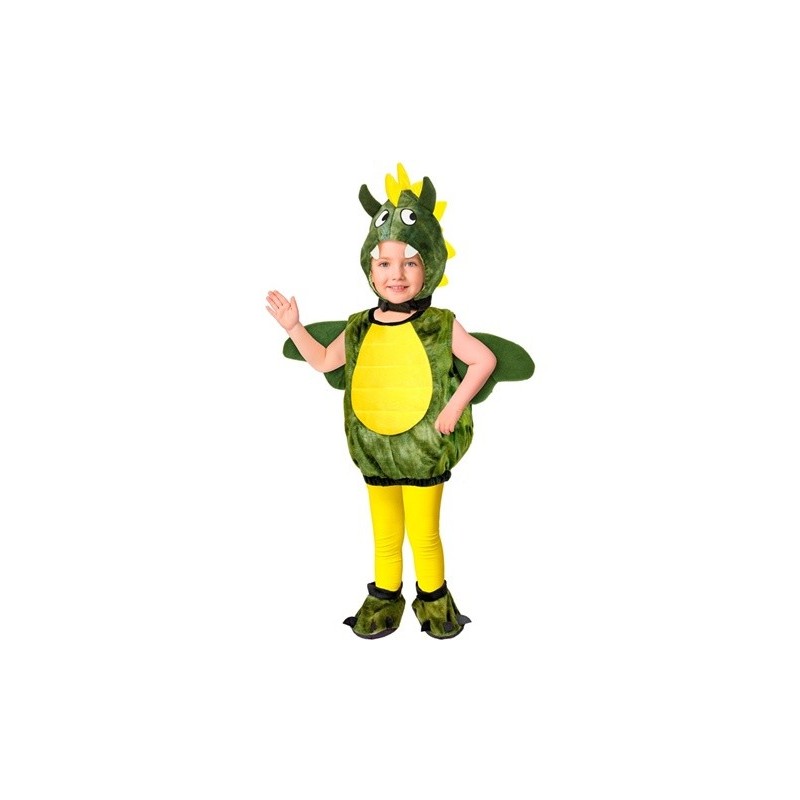 DEGUISEMENT ENFANT DRAGON VERT ET JAUNE CAGOULE TUNIQUE CHAUSSON  TAILLE 104 CM  DEGUISEMENT ENFANT DRAGON VERT ET JAUNE CAGOULE TUNIQUE CHAUSSON  TAILLE 104 CM