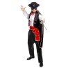 DEGUISEMENT JUSTICIER ZORRO MASQUE AVEC CAPE NOIR CEINTURE ROUGE TAILLE M