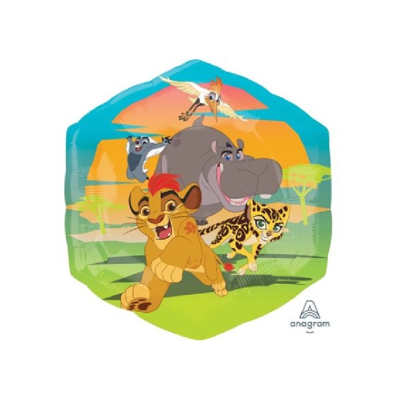 BALLON METALLIQUE HEXAGONAL LA GARDE DU ROI LION 55 X 58 CM BALLON METALLIQUE HEXAGONAL LA GARDE DU ROI LION 55 X 58 CM