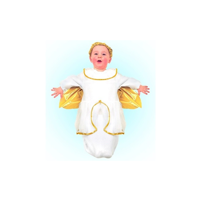 DEGUISEMENT BEBE ANGE BLANC ET OR  TAILLE 9 MOIS  DEGUISEMENT BEBE ANGE BLANC ET OR  TAILLE 9 MOIS