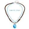 COLLIER TRESSE PIERRE BLEUE VAIANA