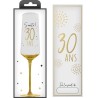 COFFRET CADEAU FLUTE TRANSPARENT 30 ANS EN OR
