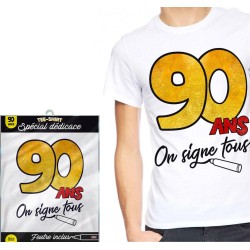 T-SHIRT A DEDICACER 90 ANS