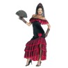 DEGUISEMENT SENORITA ROBE ESPAGNOLE ROUGE ET NOIRE TAILLE  L