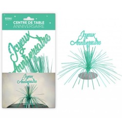 CENTRE DE TABLE JOYEUX ANNIVERSAIRE VERT