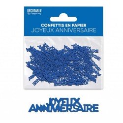 CONFETTIS DE TABLE JOYEUX ANNIVERSAIRE BLEU