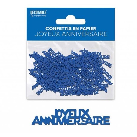 CONFETTIS DE TABLE JOYEUX ANNIVERSAIRE BLEU