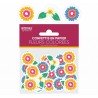 CONFETTIS DE TABLE EN PAPIER FLEURS COLOREES