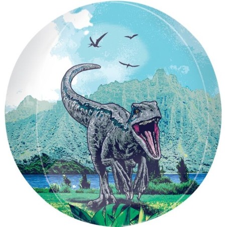 BALLON METALLIQUE ORBZ DINAUSAURE JURASSIC WORLD 38 X 40 CM 