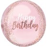 BALLON ORBZ 38CM ROSE GOLD HAPPY BIRTHDAY  BALLON ORBZ 38CM ROSE GOLD HAPPY BIRTHDAY