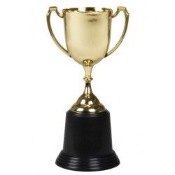 TROPHEE OU COUPE EN PLASTIQUE OR 22 CM 