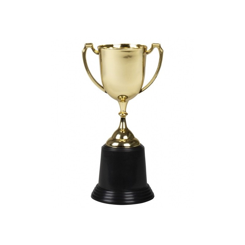 TROPHEE OU COUPE EN PLASTIQUE OR 22 CM  TROPHEE OU COUPE EN PLASTIQUE OR 22 CM