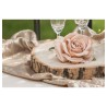 4 TETES DE ROSE ROSE POUDRE 11 CM X 6 CM  4 TETES DE ROSE ROSE POUDRE 11 CM X 6 CM