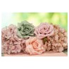 4 TETES DE ROSE VERT SAUGE 11 CM X 6 CM  4 TETES DE ROSE VERT SAUGE 11 CM X 6 CM