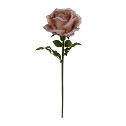 ROSE GEANTE VELOURS ROSE POUDRE 28 CM X 28 X 108 CM 
